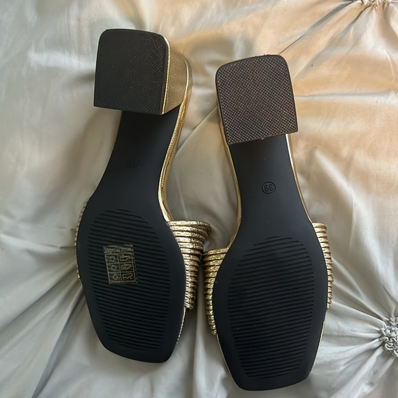 NEW Women's High Heel Woven Strapped Sandal 5cm Heel - Picture 11 of 11